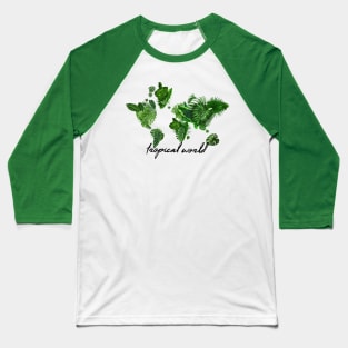 world map tropical Baseball T-Shirt